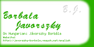 borbala javorszky business card
